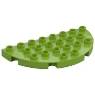 Duplo Plate Round 4 x 8 Semi-Circle