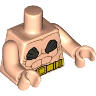 Torso Bare Chest, Seashells, Gold Belt Print, Light Nougat Arms and Hands