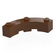 Brick Round Corner 4 x 4 Macaroni Wide with 3 Studs