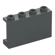 Panel 1 x 4 x 2 with Side Supports - Hollow Studs