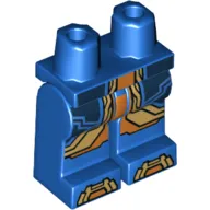 Hips and Blue Legs with Dark Blue, Orange, and Gold Plates, Armour Print (Clay)