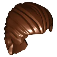 Hair Swept Back with Short Ponytail