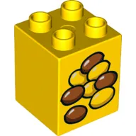 Duplo Brick 2 x 2 x 2 with Seeds Print