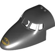 Aircraft Fuselage Curved Forward 6 x 10 Top with Yellow Batman Logo