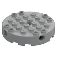 Brick Round 6 x 6 with 4 Side Pin Holes and Center Hole