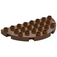 Duplo Plate Round 4 x 8 Semi-Circle