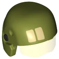 Helmet with Visor Resistance Trooper, Trans-Yellow Visor, Tan Rectangles and Black Circles Print
