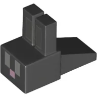 Animal Body Part, Rabbit Head Blocky with Dark Bluish Grey Ears, Light Bluish Grey Eyes Print