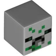 Minifig Head Special, Small Cube (Baby) with Minecraft Zombie Pigman Print