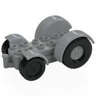 Duplo Car Base 2 x 6 Tractor with Mudguards, Light Bluish Gray Wheels