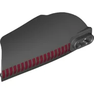 Large Figure Limb Cover, Armor with Ball Joint Socket and 2 Holes with Dark Red Stripes print