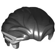 Hair Swept Back with Slight Widow's Peak and Short Side Burns with Silver Streaks Print