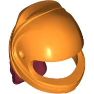 Hair and Helmet, Curly, Dark Red pattern