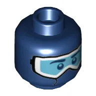 Minifig Head, Snow Goggles Print