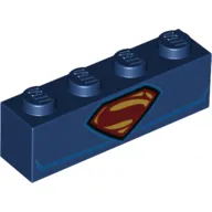 Brick 1 x 4 with Superman Chest Logo