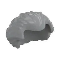 Hair Swept Back with Widow's Peak Chin-Length and Bushy in Back