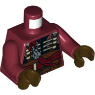 Torso, Rope, Ribs, Belt with Pockets Print, Dark Red Arms, Dark Brown Hands