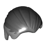 Hair Combed Back with Light Bluish Gray Temples and Back Print