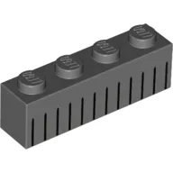 Brick 1 x 4 with Vertical Black Lines print