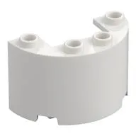 Cylinder Half 2 x 4 x 2 with 1 x 2 Cutout