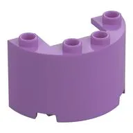 Cylinder Half 2 x 4 x 2 with 1 x 2 Cutout