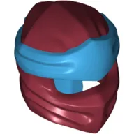 Wrap with Long Back Knot, Dark Azure Band Pattern