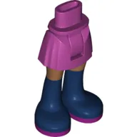 Minidoll Hips and Short Skirt with Medium Nougat Legs and Dark Blue Boots