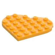 Plate Angled 6 x 6 Heart Shape