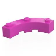 Brick Round Corner 4 x 4 Macaroni Wide with 3 Studs