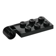 Hinge Plate 2 x 4 with Pin Hole with 2 Holes - Top