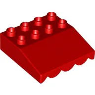Duplo Roofpiece Slope 33 4 x 4 with Awning Overhang with 5 Bottom Tubes