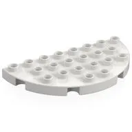 Duplo Plate Round 4 x 8 Semi-Circle