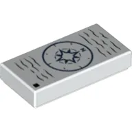 Tile 1 x 2 with Compass Print
