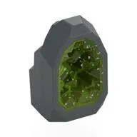 Geode / Rock with Glitter Trans-Bright Green Crystal
