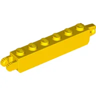 Hinge Brick 1 x 6 Locking with 1 Finger Vertical End and 2 Fingers Vertical End, 7 Teeth