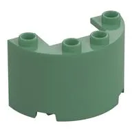 Cylinder Half 2 x 4 x 2 with 1 x 2 Cutout