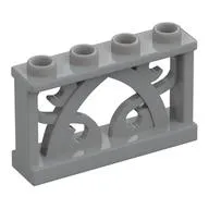 Fence Ornamented 1 x 4 x 2 with 4 Studs