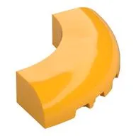 Brick Round Corner 5 x 5 x 1 Curved, Bottom Cut Outs, No Studs, 7 Bottom Tubes