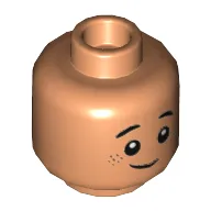 Minifig Head Hudson Harper, Freckles, Crooked Smile