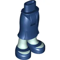 Minidoll Hips and Long Skirt with Medium Blue Legs and Dark Blue Sandals Print