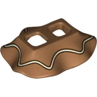 Minifig Hipwear Skirt with White Line Around, Black Border (Frosting) print