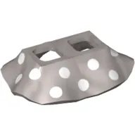 Minifig Hipwear Skirt with Silver Top, 16 White Polka Dots Print (Minnie)
