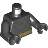 Torso Muscles with Gold Utility Belt Print, Black Arms and Hands