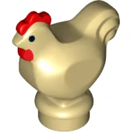 Animal, Chicken with Black Eyes and Red Comb Print
