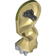 Animal Body Part, Dinosaur, Triceratops Leg, Right, Rear / Hind, with Pin, Light Bluish Gray Nails and Reddish Brown and Olive Green Print