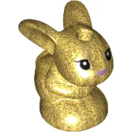 Animal, Rabbit / Bunny, Baby Sitting with Black Eyes and Lavender Nose Print