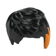 Hair Short Tousled with Side Part with Dark Orange Streak