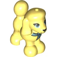 Animal, Dog, Poodle with Medium Blue Ribbon