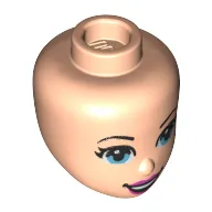 Minidoll Head Medium Azure Eyes, Dark Pink Lips