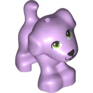 Animal, Dog, Small Standing with Green Eyes, Black Nose, Tongue